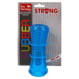 Hračka Dog Fantasy STRONG trubka s důlky modrá 15.2cm