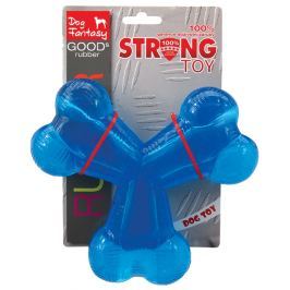 Hračka DOG FANTASY Strong kost gumová trojramenná modrá 15,2cm
