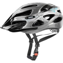 Dámská cyklistická helma Uvex Onyx Lady Line tmavě stříbrná-světle modrá