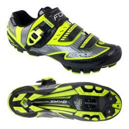 Cyklistické tretry Force MTB CARBON DEVIL fluo