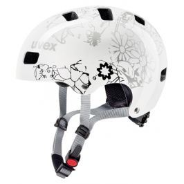 Dětská cyklistická helma Uvex Kid 3 bílá květinová
