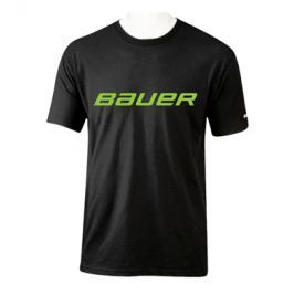 Triko Bauer Core SS T Color Pop Black/Lime SR