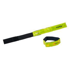 Pásek reflex FORCE s LED diodami 42 cm, žlutý
