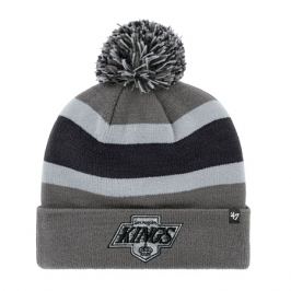 Zimní čepice 47 Brand Breakaway Cuff Knit NHL Los Angeles Kings Retro šedá