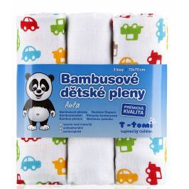 T-tomi Bambusové pleny, sada 3 kusů, auta