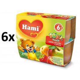 Hami Příkrm 100% ovoce jablko, meruňka, jahoda 6x400g