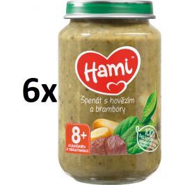 Hami Příkrm špenát, brambory, hovězí, 6x200g