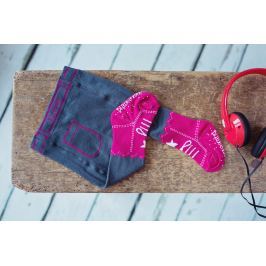 Blade & Rose Dívčí punčocháče - imitace jeansů - šedo-růžové
