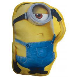 CTI Dětský 3D polštář Mimoni - Stuart, 50x37 cm - modro-žlutý