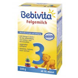 Bebivita Mléko 3 Instantní pokračovací mléčná kojenecká výživa od uk. 9. měsíce 4x500g