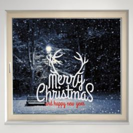 Housedecor Samolepka na sklo Merry Christmas