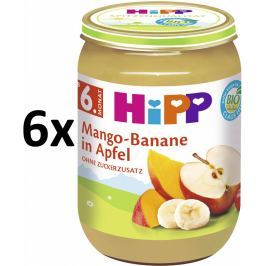 HiPP BIO Jablka s mangem a banány, 6x190 g