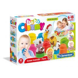 CLEMENTONI Clemmy baby - kostičky s knížkou, hospodářská zvířata