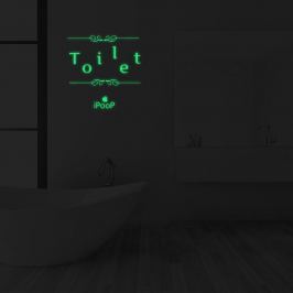Walplus Svítící samolepka na zeď Toilet & iPoop