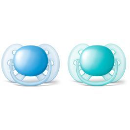 Philips Avent Šidítko Ultrasoft 6-18 m. chlapec, 2 ks