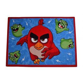 Carpet your life Dětský koberec Angry Birds Ruďák a Čuně, 95x133 cm - modrý