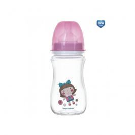 Canpol babies Láhev se širokým hrdlem TOYS 240 ml růžová