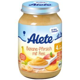 Alete BIO banánovo-broskvový příkrm+rýže 190g (6x190g)