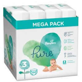 Pampers Pure Protection S3, 124 ks (4 x 31 ks), 6-10 kg
