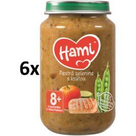 Hami Příkrm pestrá zelenina s krůtou, 6x200g