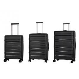 Travelite Travelite Kosmos 4w S,M,L Black – sada 3 kufrů
