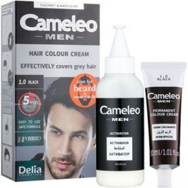 Delia Cosmetics Cameleo Men barva na vlasy odstín 1.0 Black 30 ml