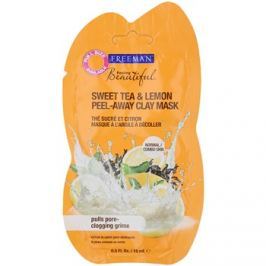 Freeman Feeling Beautiful kaolínová pleťová maska bez parabenů Sweet Tea & Lemon 15 ml