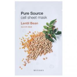 Missha Pure Source plátýnková maska se zjemňujícím a osvěžujícím účinkem Lentil Bean 21 g