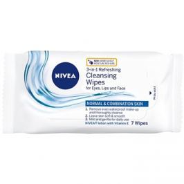 Nivea 3in1 Refreshing osvěžující čisticí pleťové ubrousky 7 ks