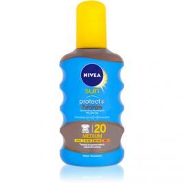 Nivea Sun Protect & Bronze suchý olej na opalování SPF 20 200 ml