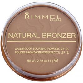 Rimmel Natural Bronzer voděodolný bronzující pudr SPF 15 odstín 021 Sun Light 14 g