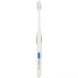 Vitis Implant Brush zubní kartáček pro uživatele fixních rovnátek a můstků extra soft Transparent White
