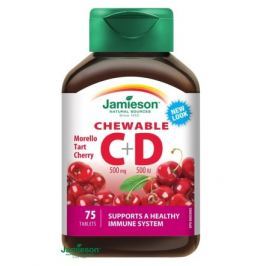 JAMIESON Vitamíny C a D3 třešeň cucací tbl.75