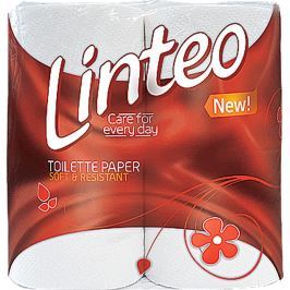 Linteo Classic toaletní papír bílý 2 vrstvý 150 útržků 4 kusy