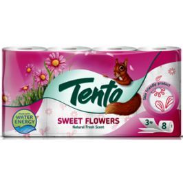 Tento Ellegance Romantic parfémovaný toaletní papír 3 vrstvý 150 útržků 8 kusů
