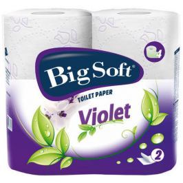 Big Soft Violet parfémovaný toaletní papír bílý 2 vrstvý 190 útržků 4 role
