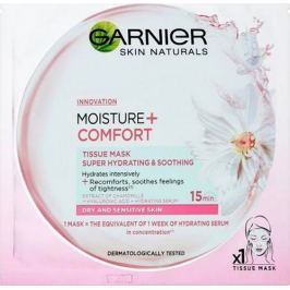 Garnier Moisture + Comfort superhydratační zklidňující textilní pleťová maska 15 minutová 32 g