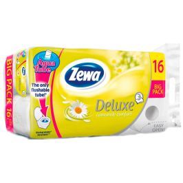 Zewa Deluxe Aqua Tube Delicate Camomile Comfort parfémovaný toaletní papír 3 vrstvý 150 útržků 16 kusů, rolička, kterou můžete spláchnout