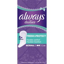 Always Dailies Fresh & Protect Normal s jemnou vůní slipové intimní vložky 30 kusů