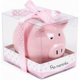 Albi Pokladnička prasátko malé Pro maminku růžová 7 cm × 6,5 cm × 7,3 cm