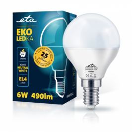 ETA EKO LEDka mini globe 6W, E14, neutrální bílá (P45W6NW)
