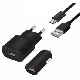 Forever 1x USB + adaptér do auta 1x USB + Micro USB kabel 1,2m
