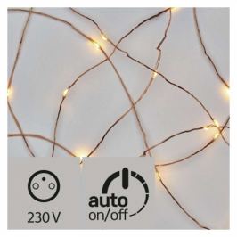 EMOS 40 LED, nano řetěz měděný, 4m, venkovní, teplá bílá, časovač (1534191001)