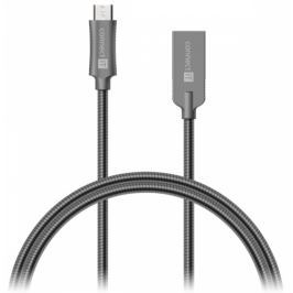 Connect IT Wirez Steel Knight USB/micro USB, ocelový, opletený, 1m (CCA-3010-AN)